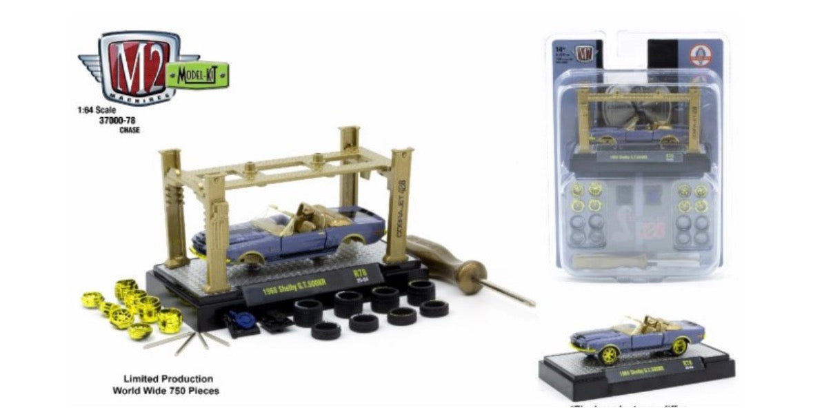1/64 1968 SHELBY G.T.500KR “CHASE” MODEL KIT COBRA JET 428- M2 MACHINES (750 PCS WORLD WIDE)