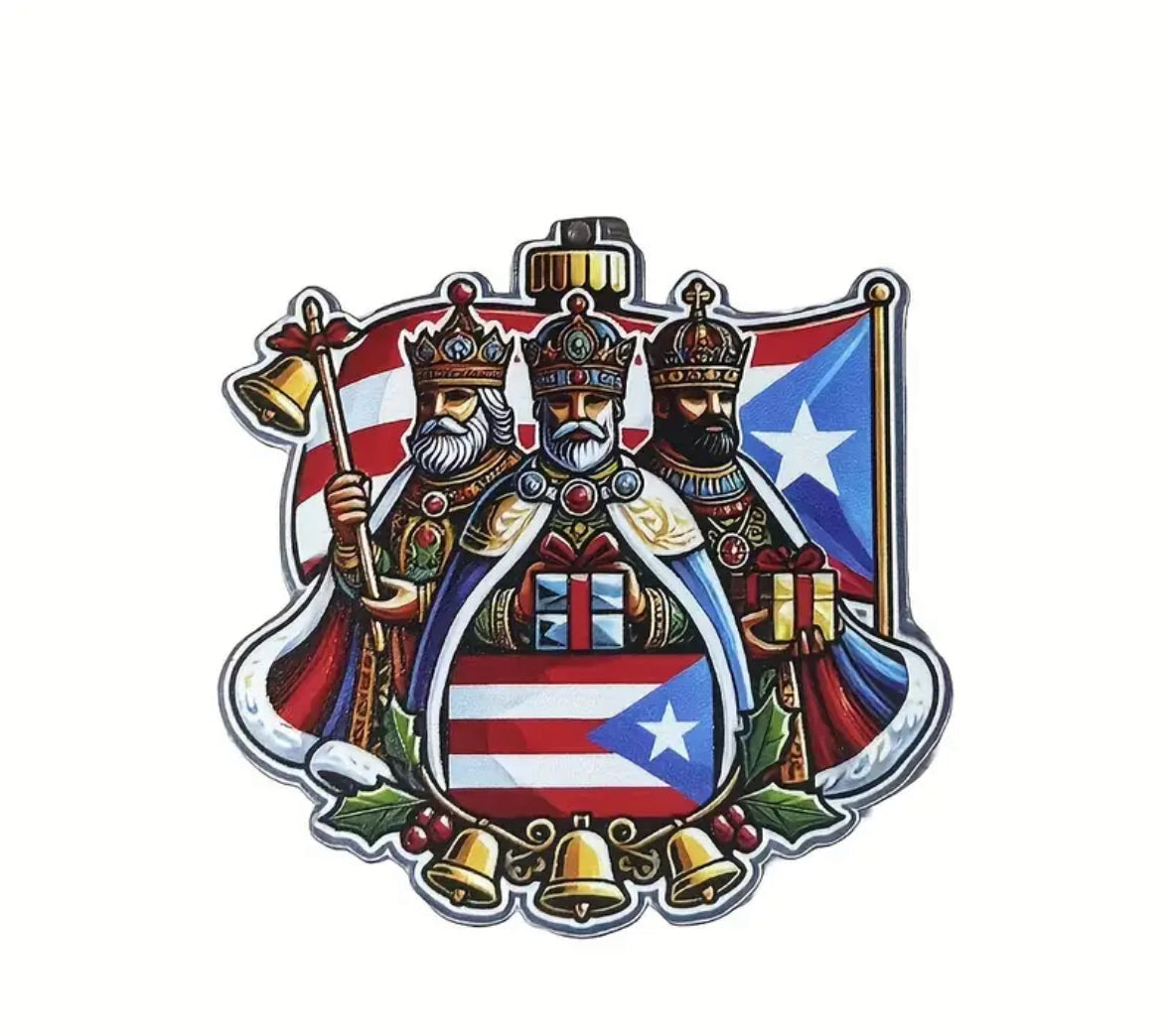 Puerto Rico Three Kings Day Acrylic Christmas Ornament