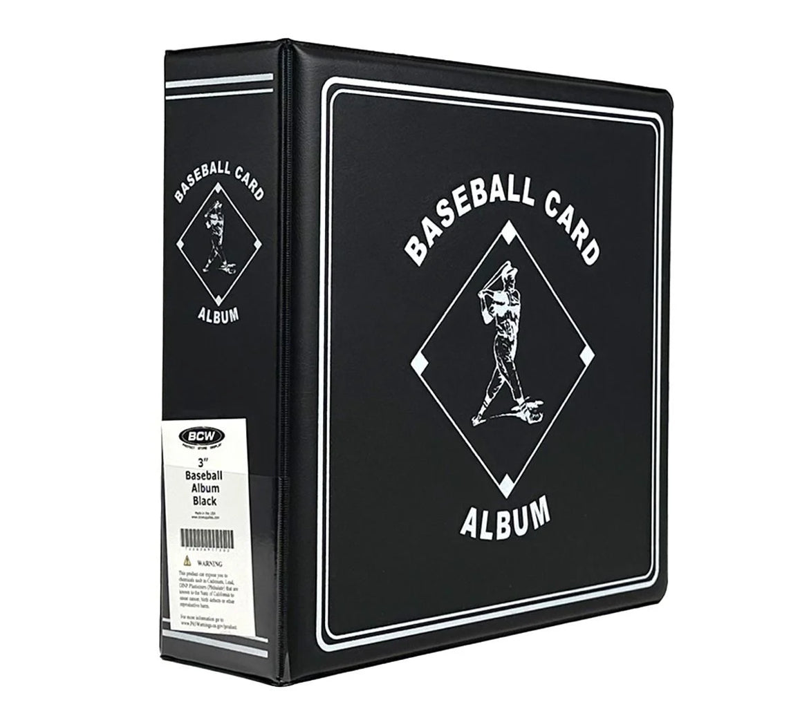 ÁLBUM DE BÉISBOL BCW 3” NEGRO
