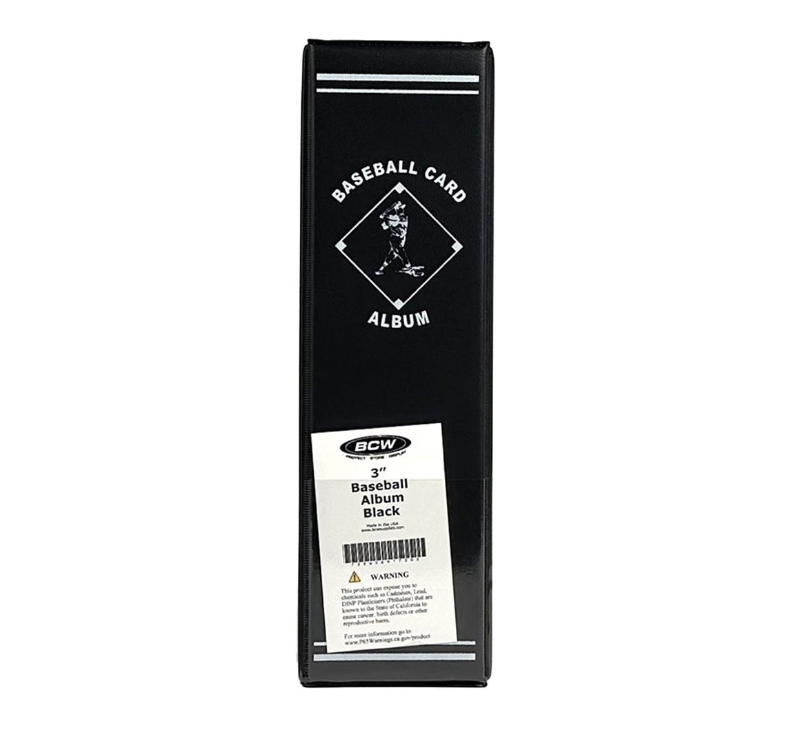 ÁLBUM DE BÉISBOL BCW 3” NEGRO