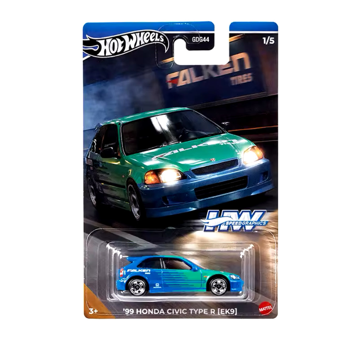1/64 HOT WHEELS ‘99 HONDA CIVIC TYPE R (EK9) 1/5