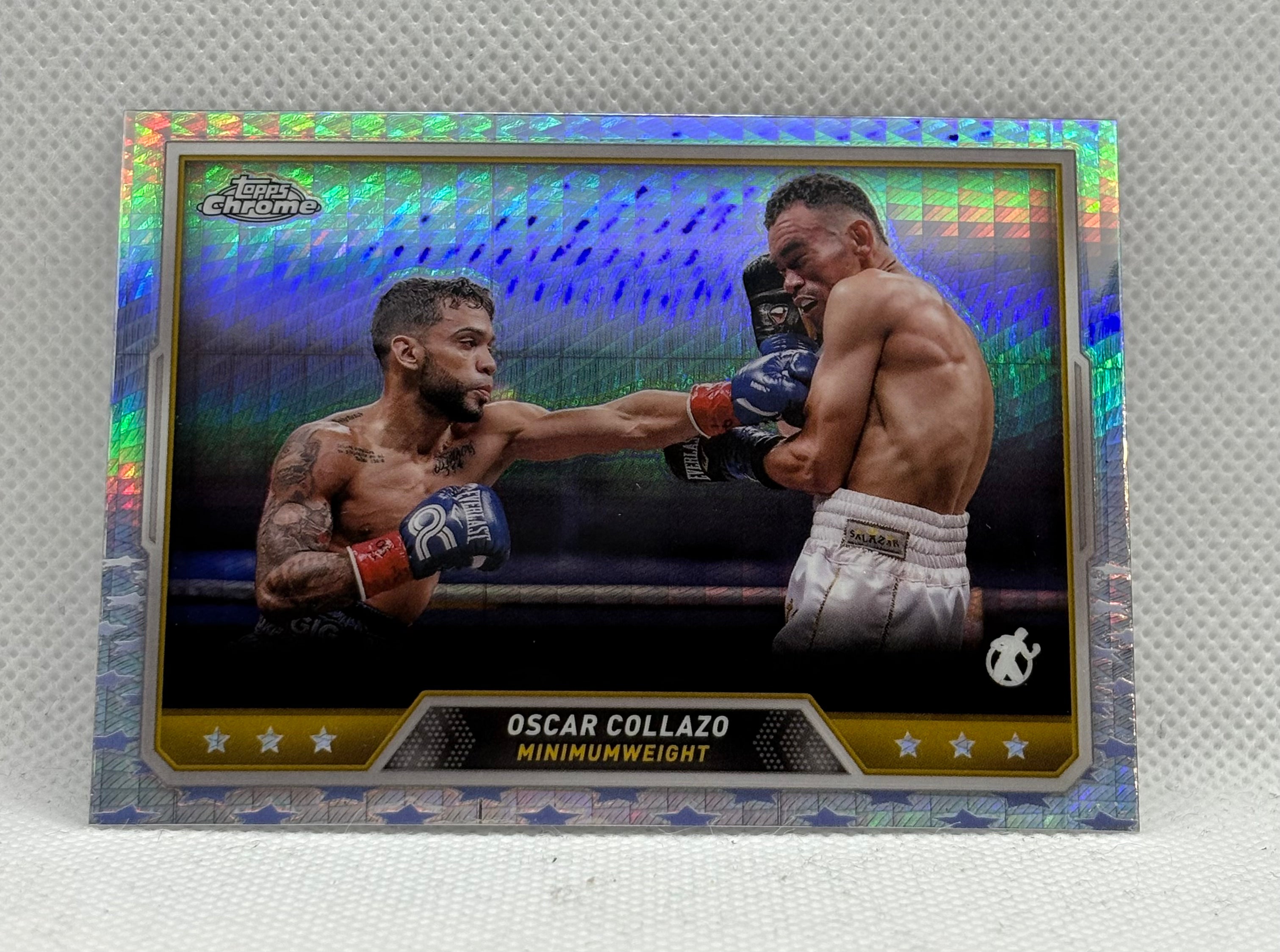 2024 TOPPS CHROME #57 OSCAR COLLAZO (GOLDEN BOY) “REFRACTOR” TRADING CARD