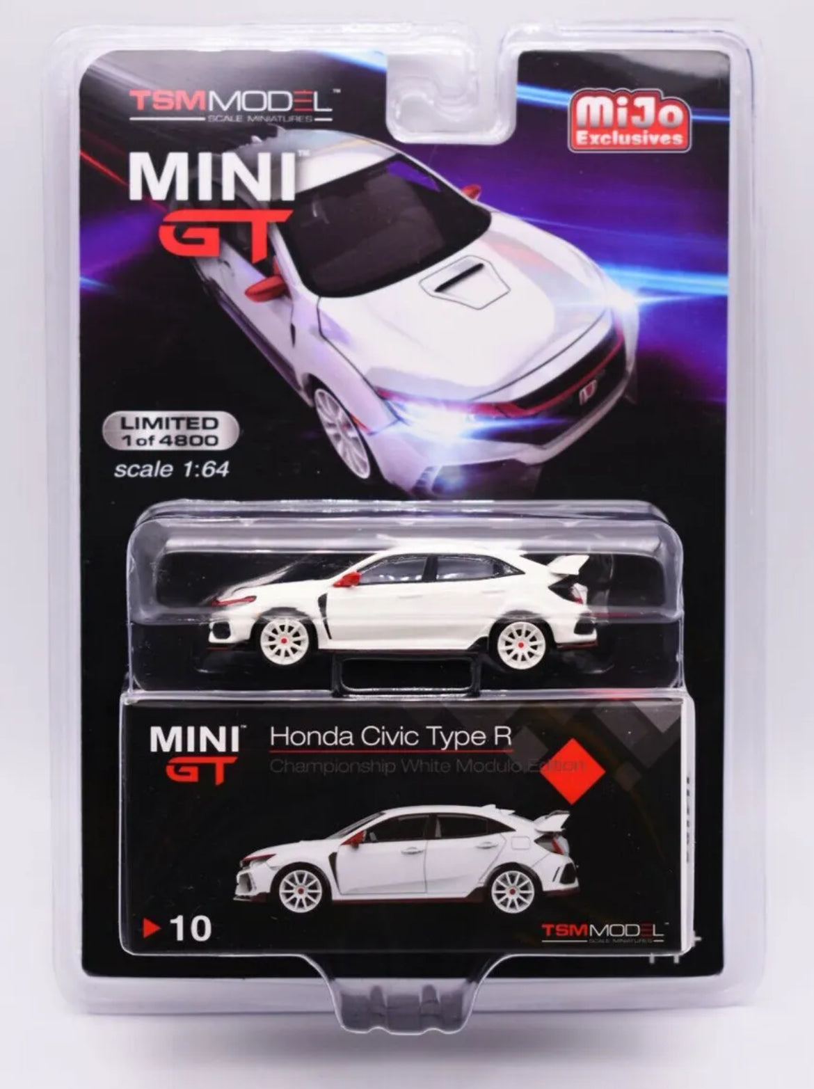 1/64 HONDA CIVIC TYPE R CHAMPIONSHIP EDICIÓN MÓDULO BLANCO