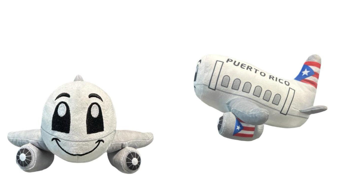 9” PUERTO RICO AIRPLANE PLUSH - AVION DE PUERTO RICO PELUCHE