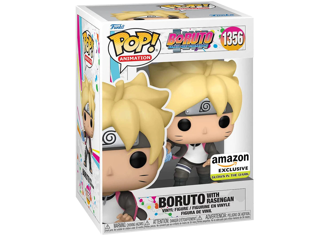 BORUTO NARUTO NEXT GENERATIONS BORUTO WITH RASENGAN FUNKO POP #1356 AMAZON EXCLUSIVE GLOWS IN THE DARK