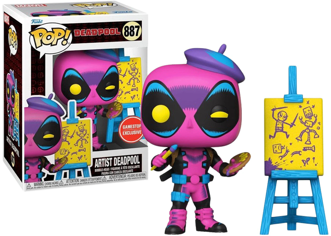DEADPOOL ARTIST DEADPOOL FUNKO POP #887 GAME STOP EXCLUSIVE