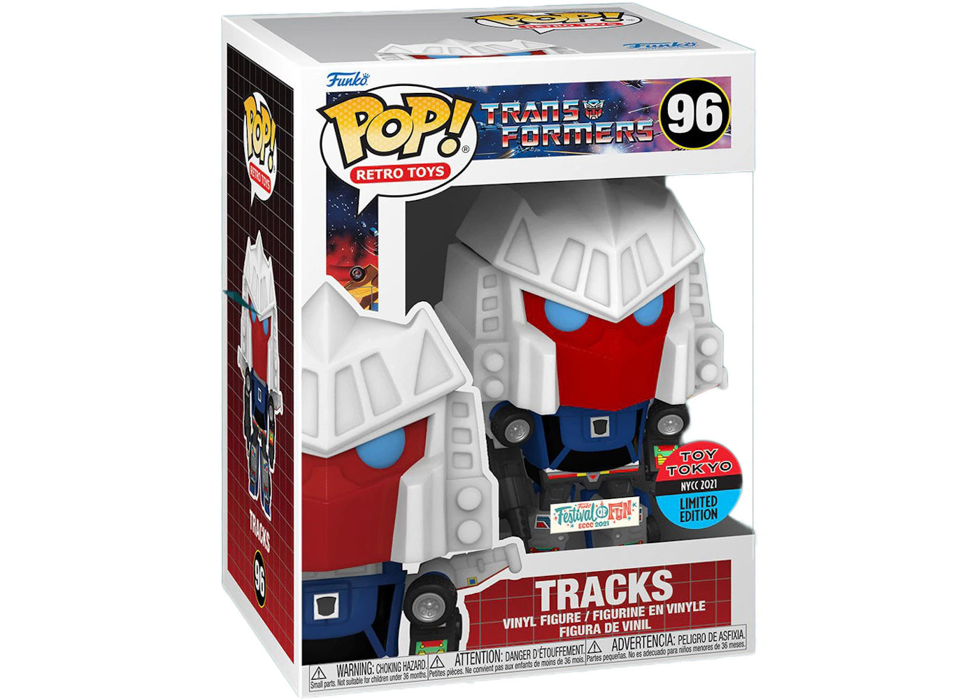 TRANS FORMERS TRACKS FUNKO POP #96 FESTIVAL OF FUN ECCC 2021 TOY TOKYO NYCC 2021 LIMITED EDITION