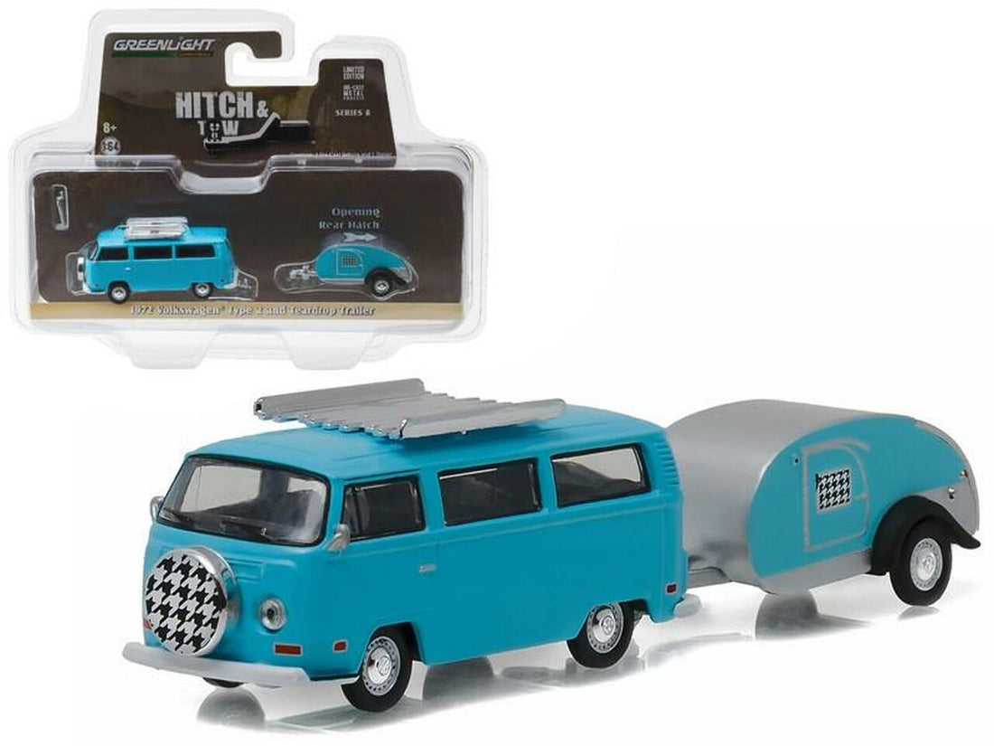 1/64 1972 VOLKSWAGEN TYPE 2 AND TEARDROP TRAILER