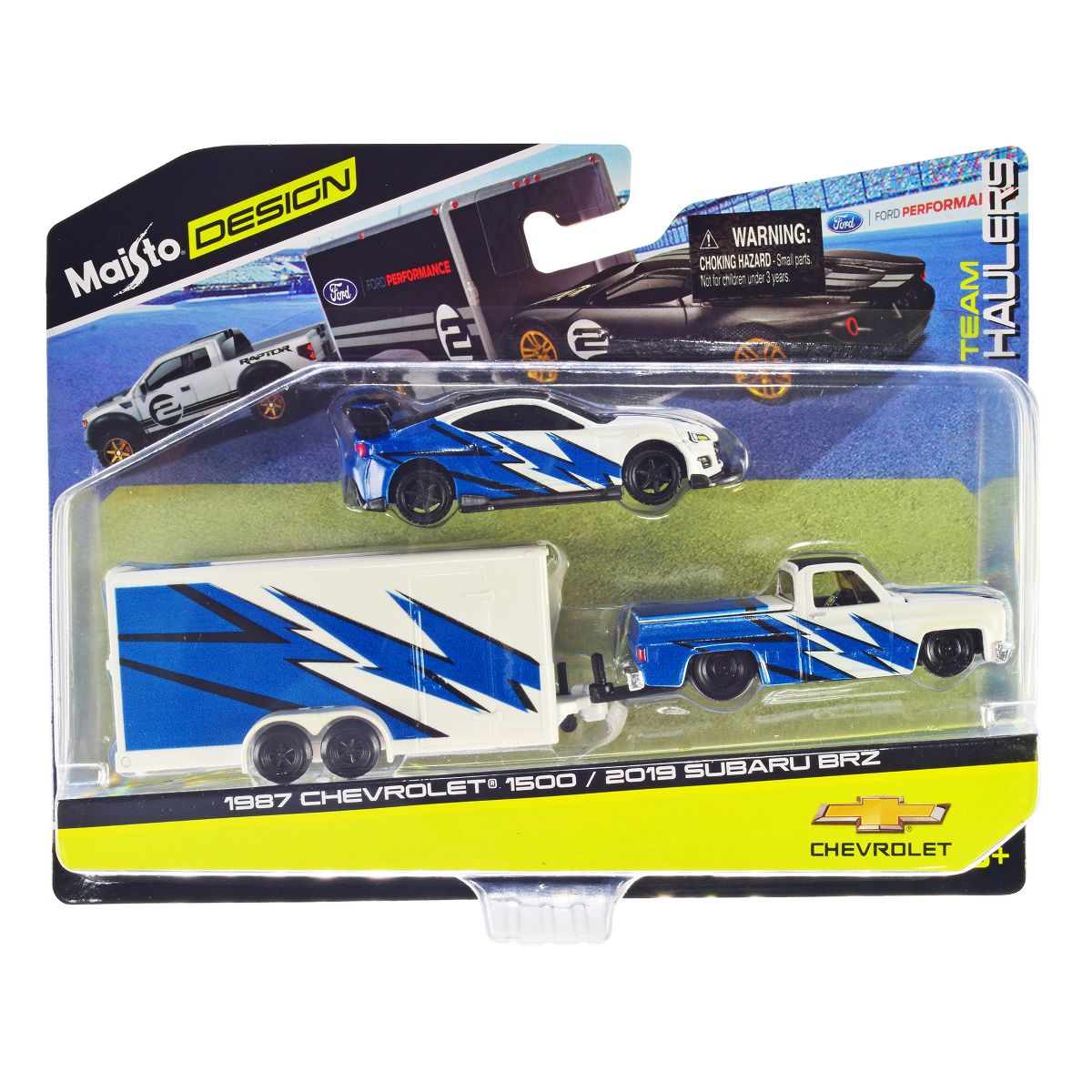 1/64 1987 CHEVROLET 1500 / 2019 SUBARU BRZ - MAISTO TEAM HAULERS