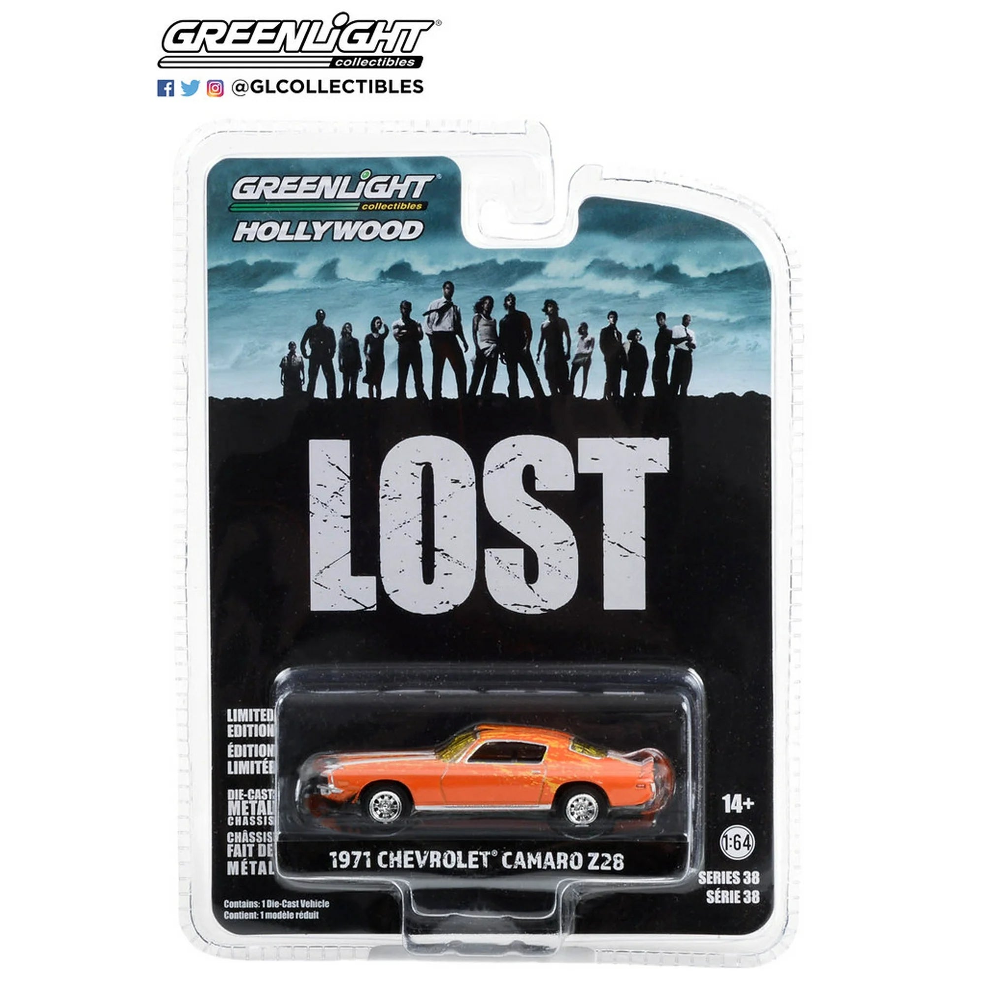 1/64 1971 CHEVROLET CAMARO Z28 LOST SERIES - GREENLIGHT