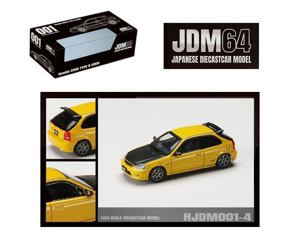 1/64 HONDA CIVIC TYPE R (EK9) YELLOW - JDM 64