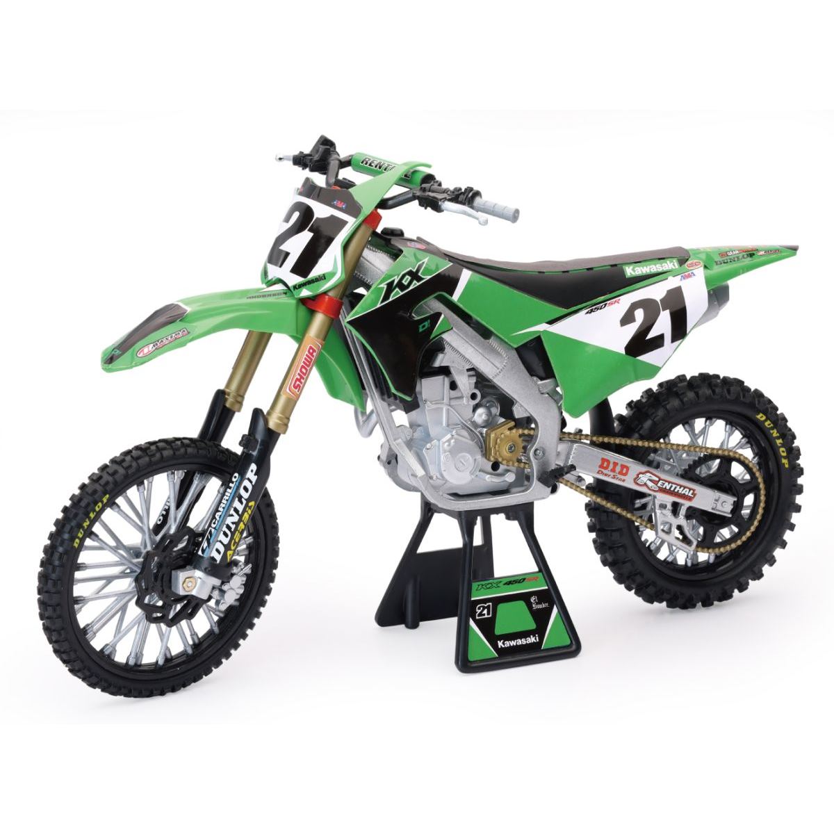 1/12 KAWASAKI FACTORY RACE TEAM BIKE J. ANDERSON GRN - NEW RAY