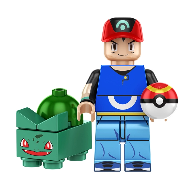BUILDING BLOCK- ASH WITH BULBASAUR POKEMON KF1950
