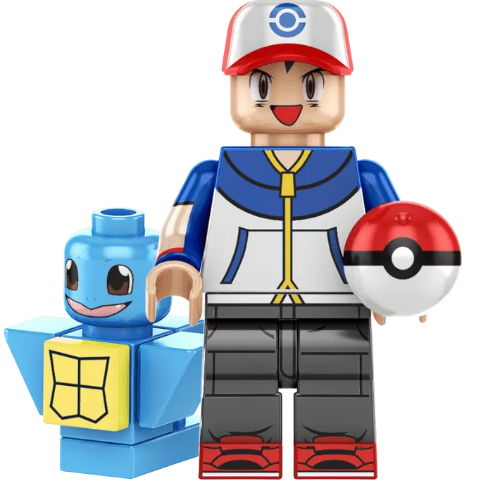BUILDING BLOCK- ASH WITH SQUIRREL POKEMON KF1951