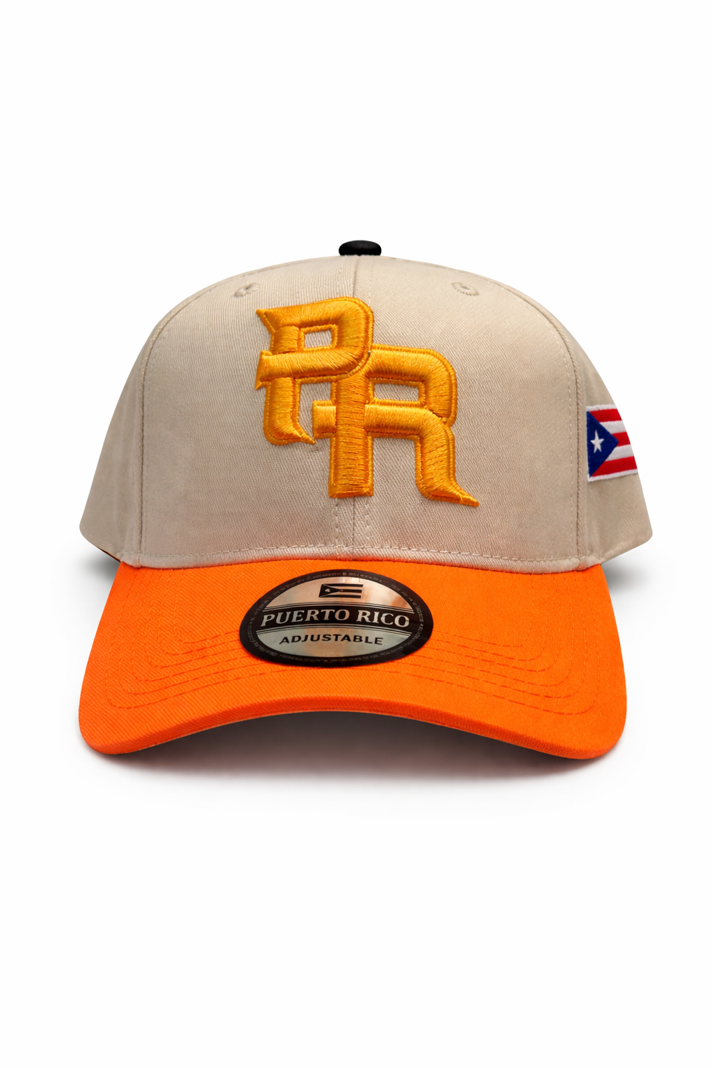GORRA DE PUERTO RICO - CREMA Y ANARANJADO - PUERTO RICO CAP BEIGE & ORANGE