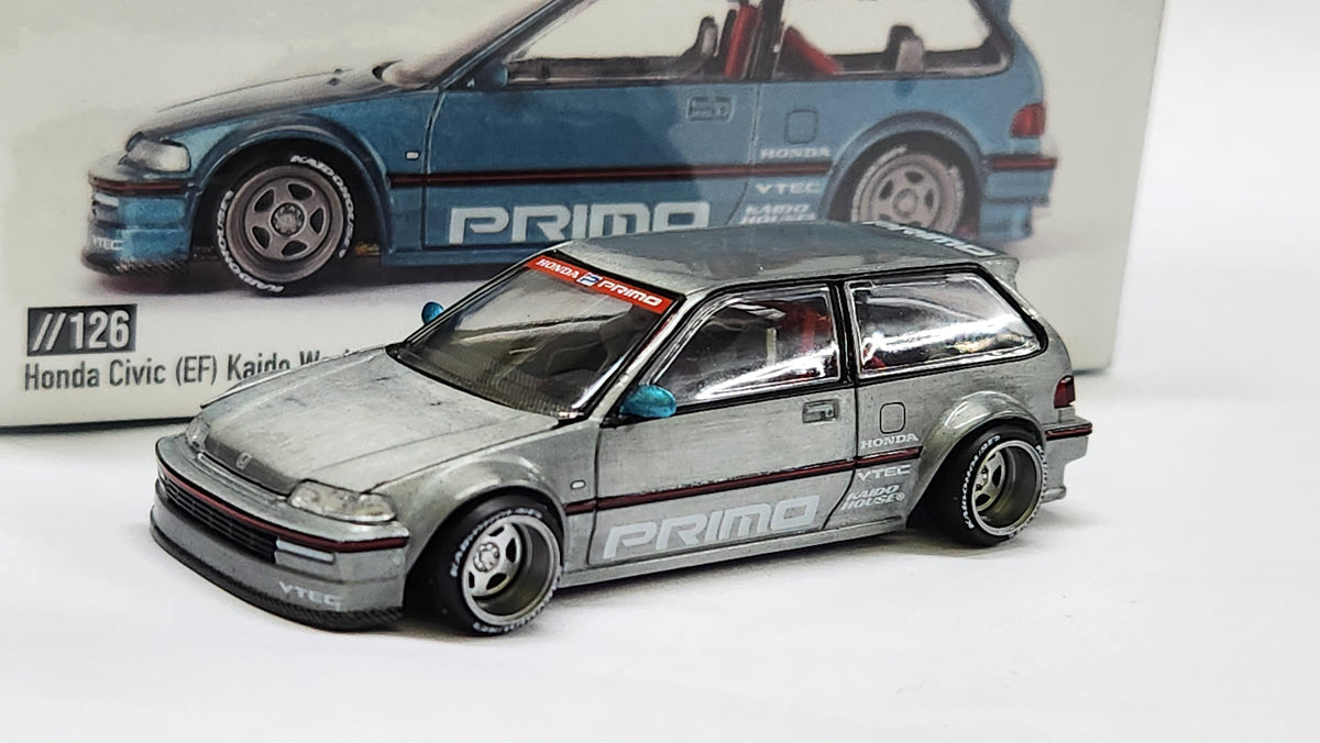 1/64 HONDA CIVIC (EF) KAIDO WORKS V1 - TAHITIAN GREEN (CHASE “RAW”) - KAIDO HAOUSE