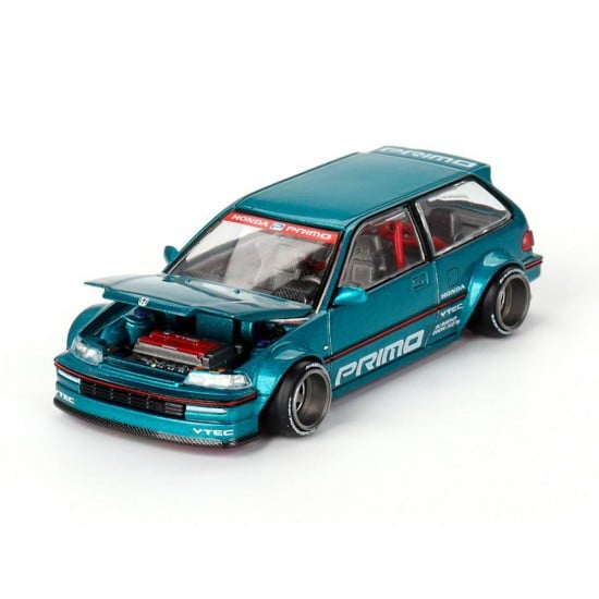 1/64 HONDA CIVIC (EF) KAIDO WORKS V1 - TAHITIAN GREEN - KAIDO HAOUSE
