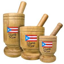 PILÒN DE MADERA CON BANDERA DE PUERTO RICO 8.5”
