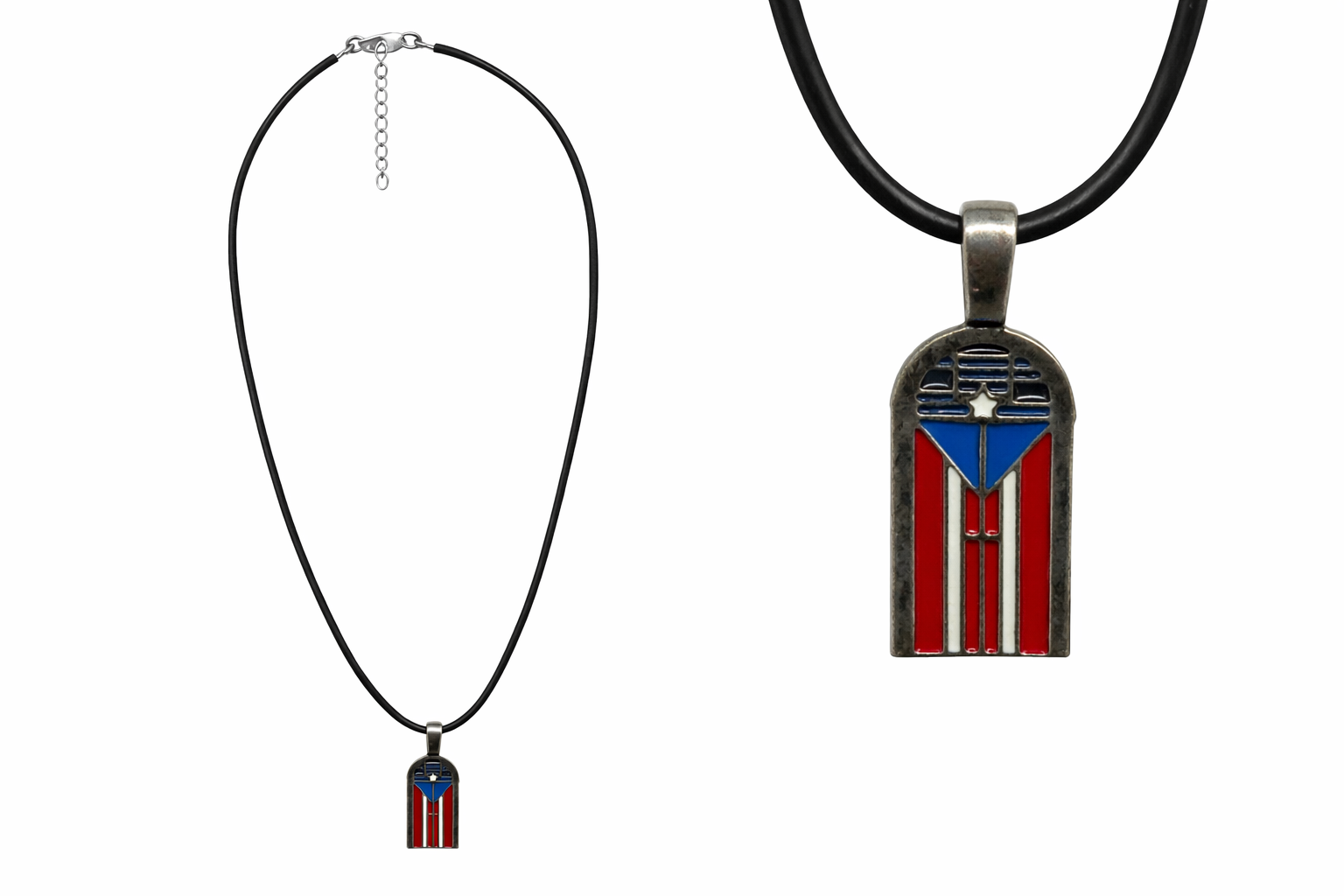 COLLAR PUERTA DE SAN JUAN CON BANDERA PUERTO RICO # 4975