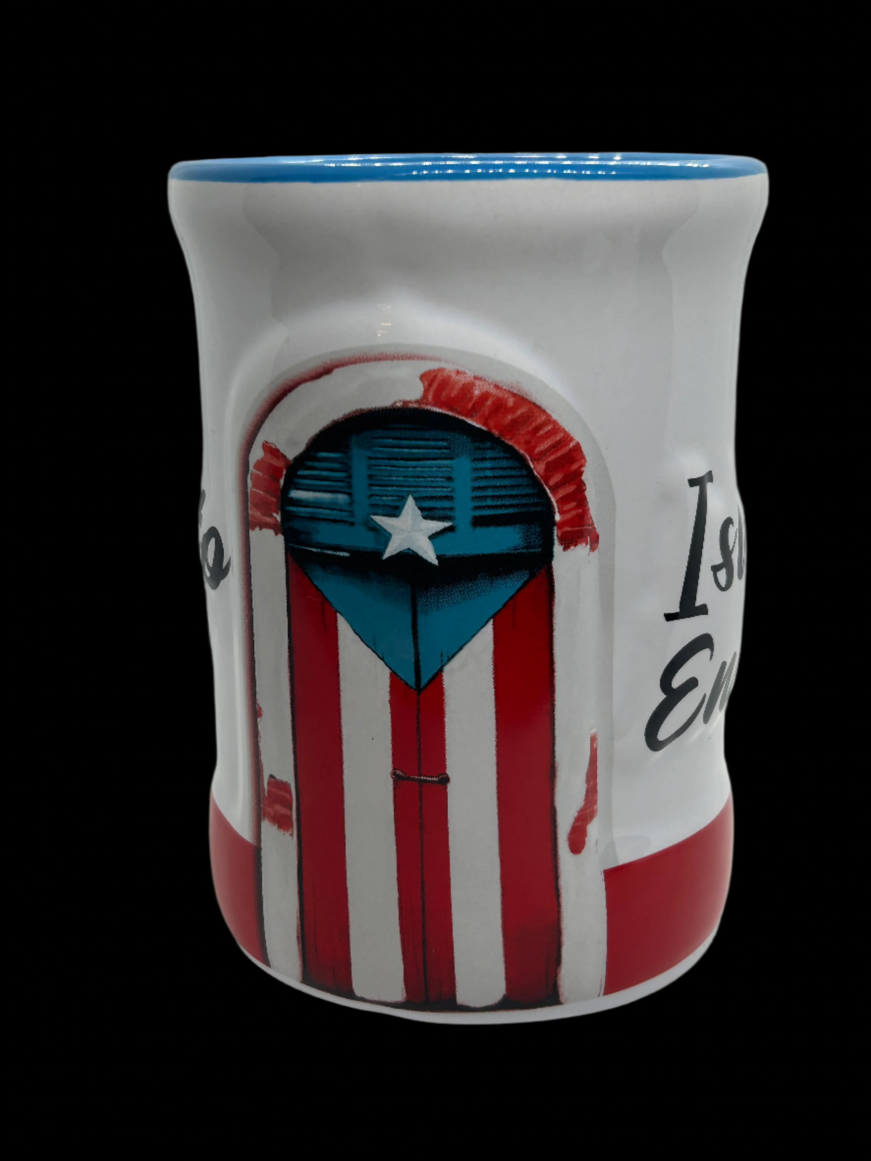 TAZA - ISLA DEL ENCANTO Y RELIEVE DE LA PUERTA VIEJA DE SAN JUAN