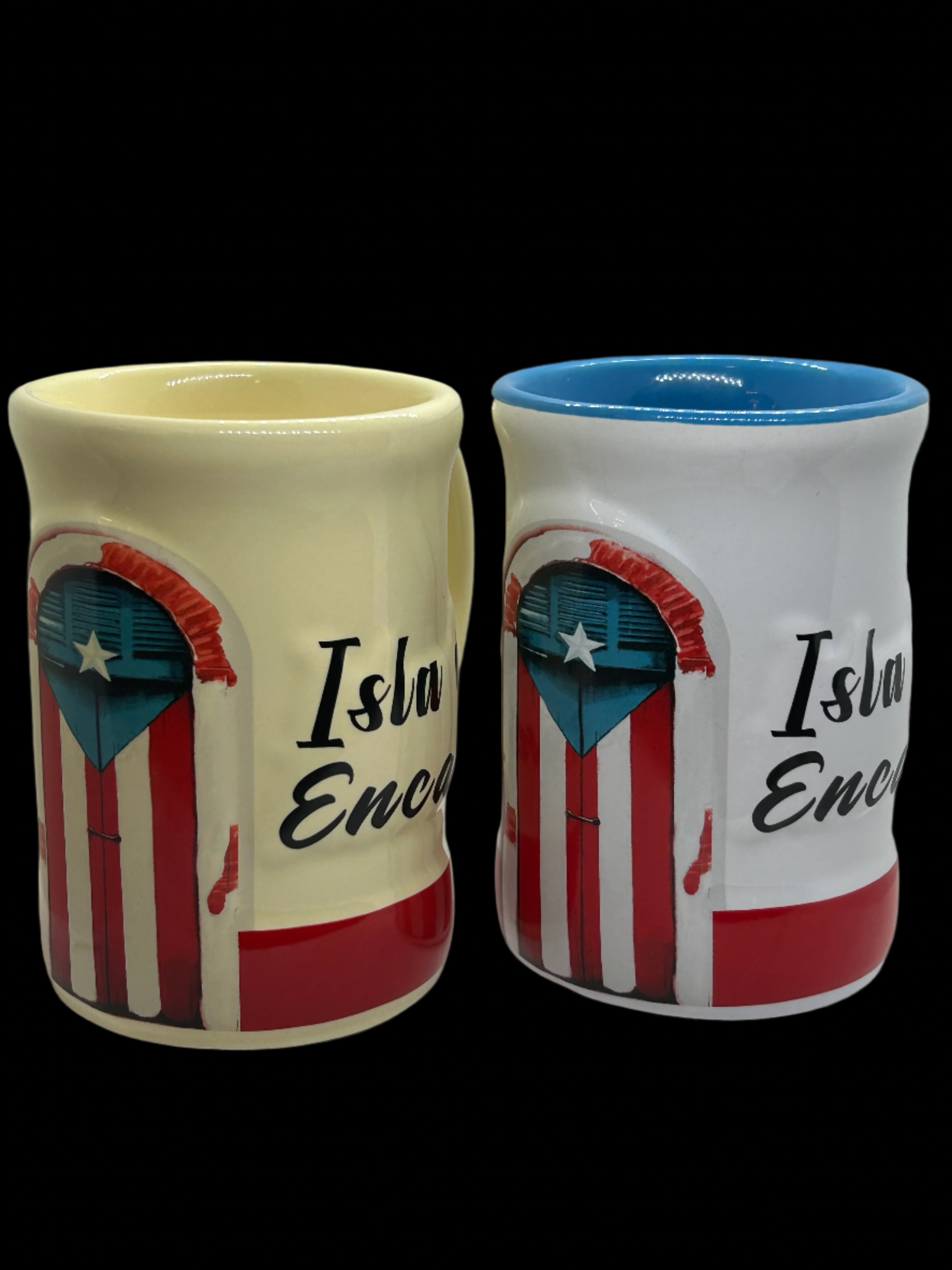 TAZA - ISLA DEL ENCANTO Y RELIEVE DE LA PUERTA VIEJA DE SAN JUAN