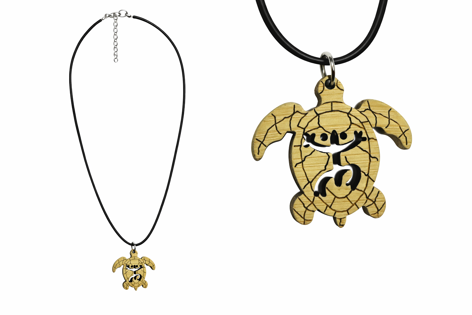 COLLAR DE PUERTO RICO - EN MADERA CON TINGLAR / TORTUGA - COLLAR 4945