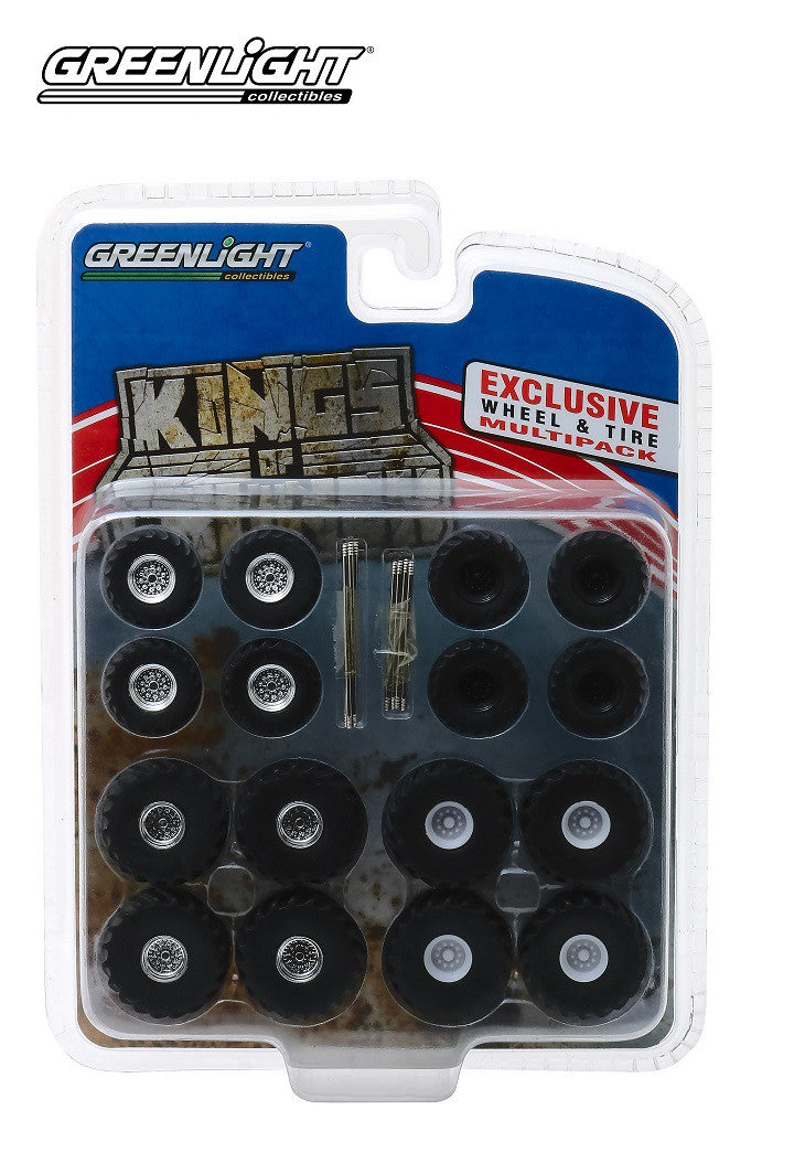 1/64 KINGS OF CRUNCH WHEEL & TIRE MULTIPACK SET - GREENLIGHT