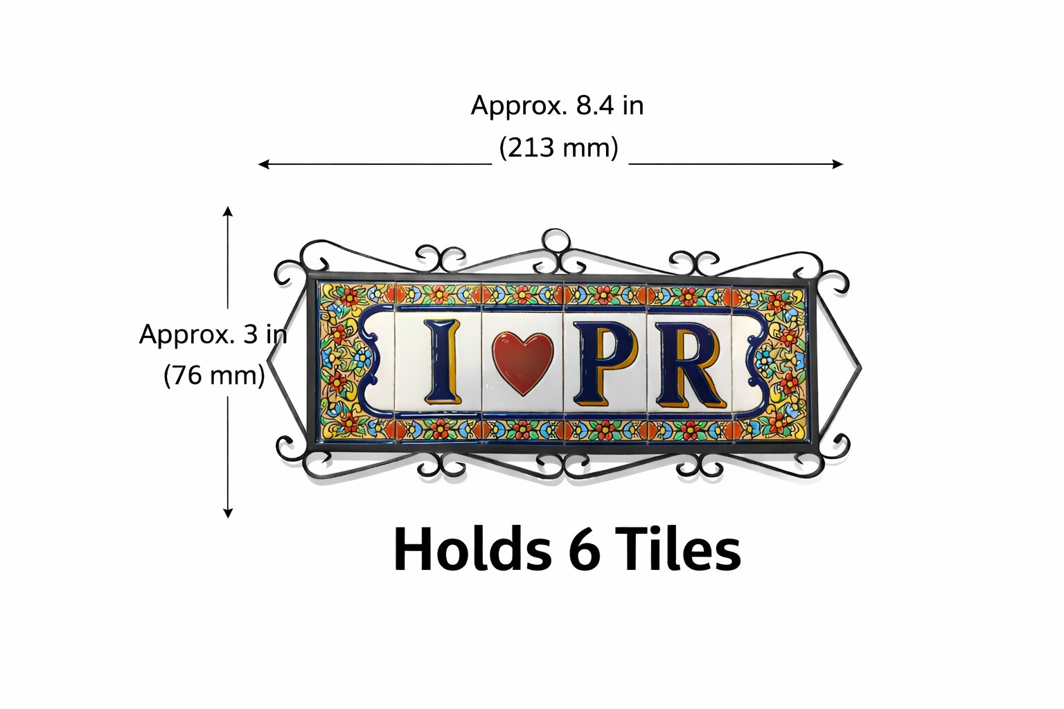 METAL ADDRESS PLAQUE (6 TILES / PLACA EN METAL PARA DIRRECCION (6 LOZAS).