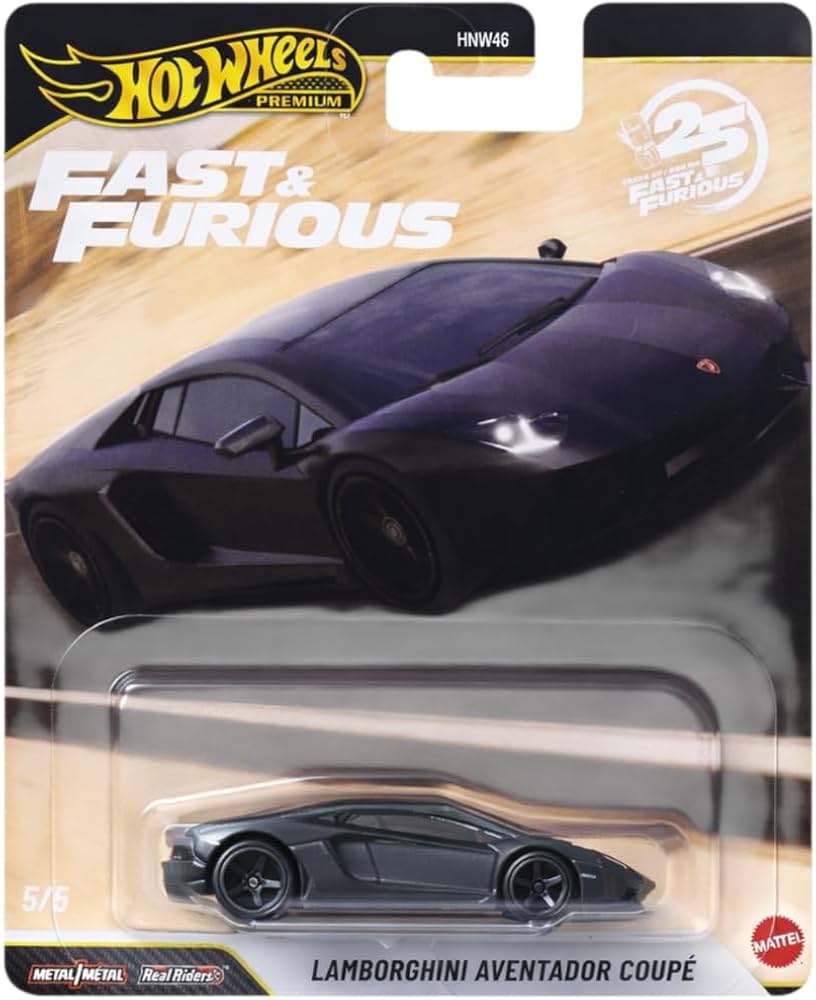 1/64 LAMBORGHINI AVENTADOR COUPE MATT BLACK - FAST & FURIOUS