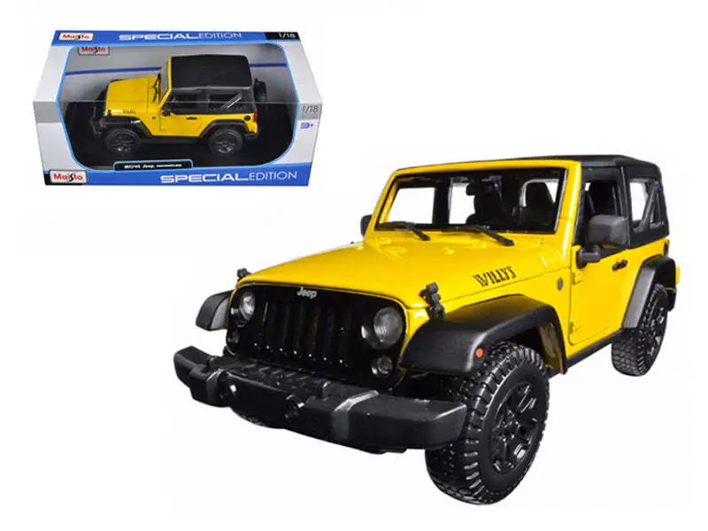1/18 2014 JEEP WRANGLER YELLOW - MAISTO SPECIAL EDITION