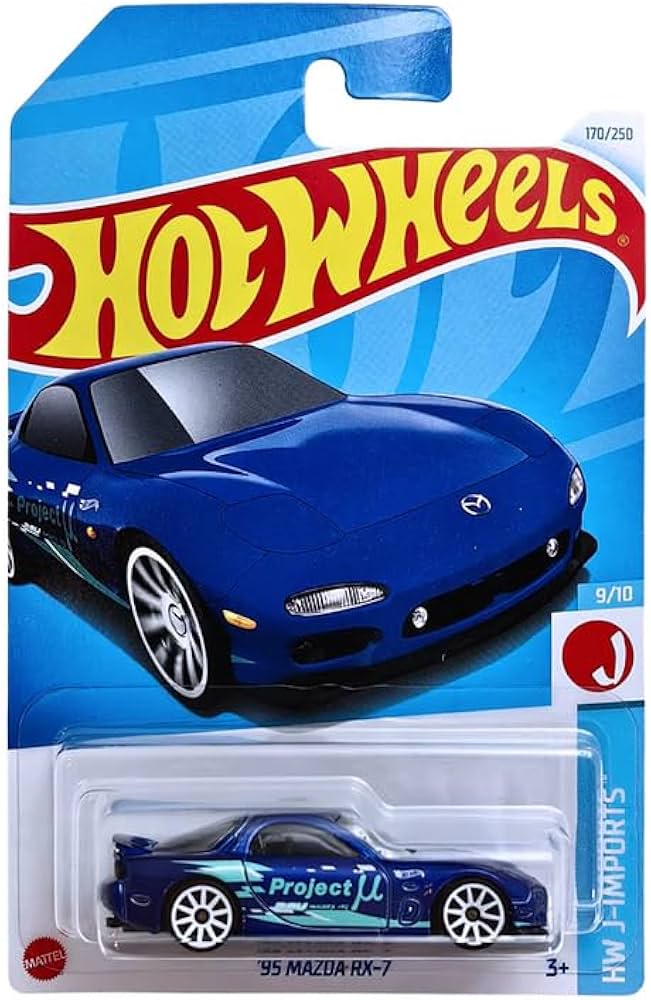 1/64 1995 MAZDA RX-7 PROJECT U 170/250 (9/10) - HOTWHEELS J-IMPORTS