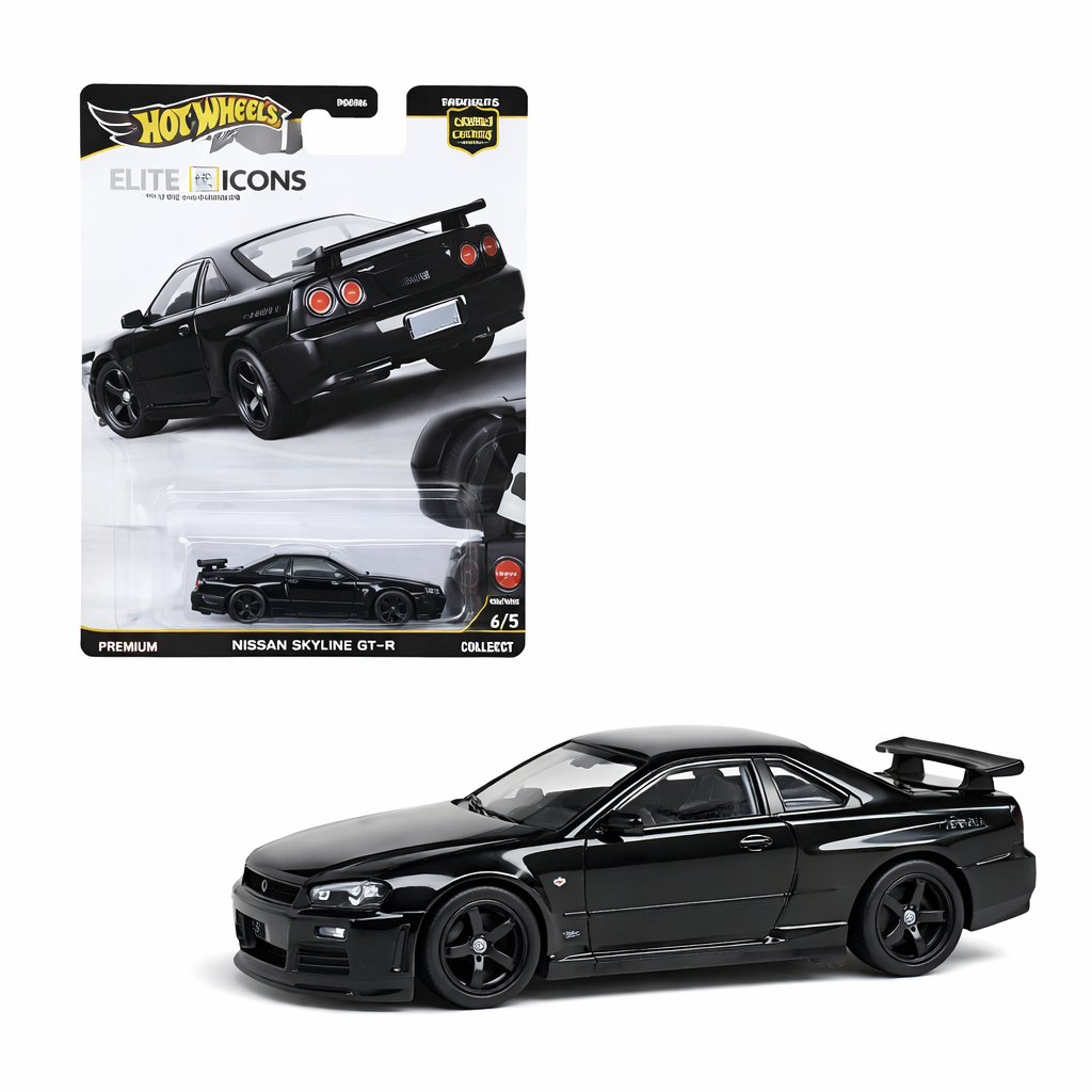 1/64 NISSAN SKYLINE GT-R v-SPEC II (BNR34) HOT WHEELS PREMIUM CAR CULTURE TIMELESS ICONS 0/5