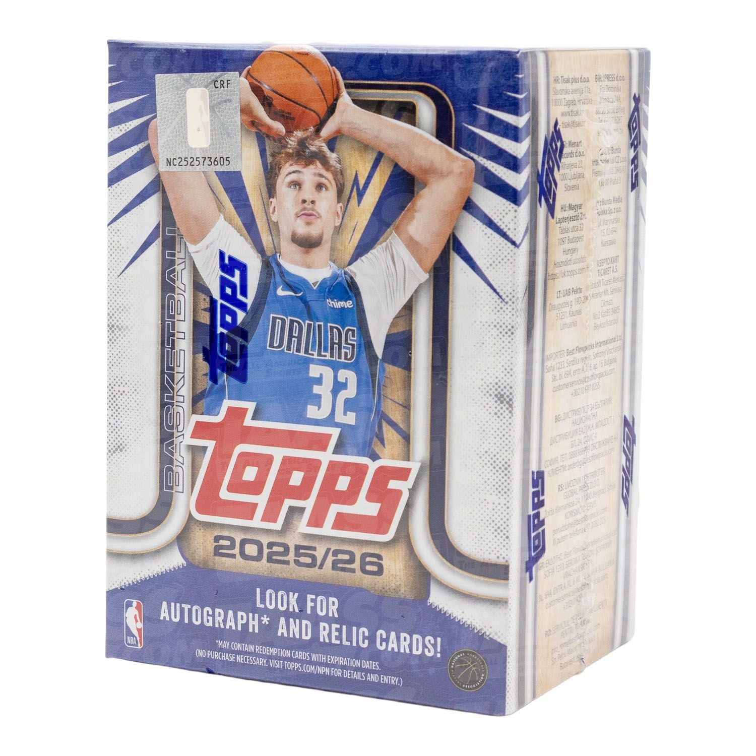 2025/26 TOPPS BASKETBALL 7 PACK/ 12 CARDS PER PACK VALUE BLASTER BOX