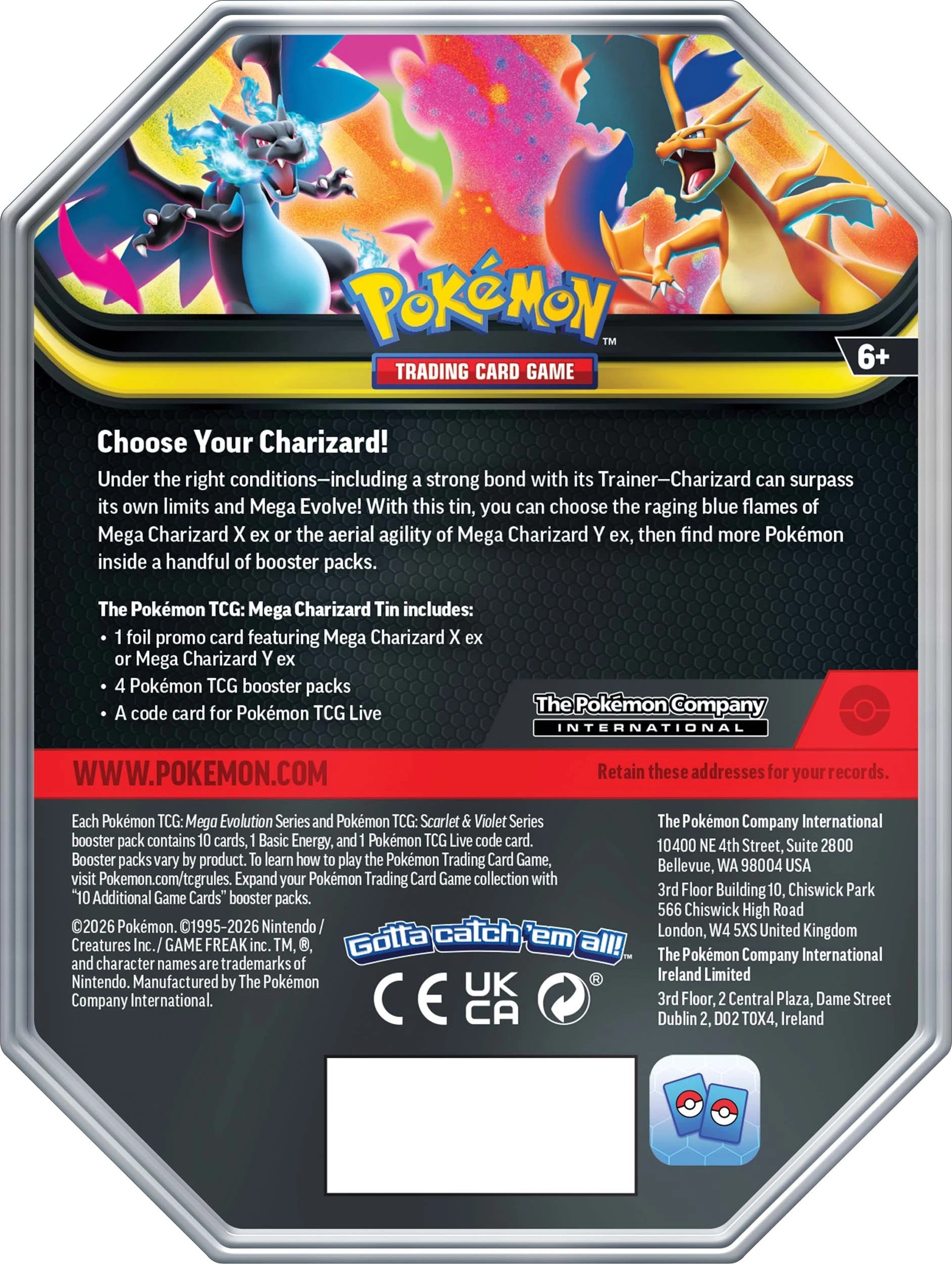 POKEMON MEGA CHARIZARD TIN CAN