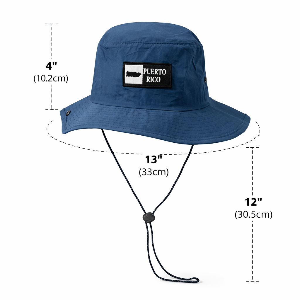 PUERTO RICO HAT BLUE 100% NYLON