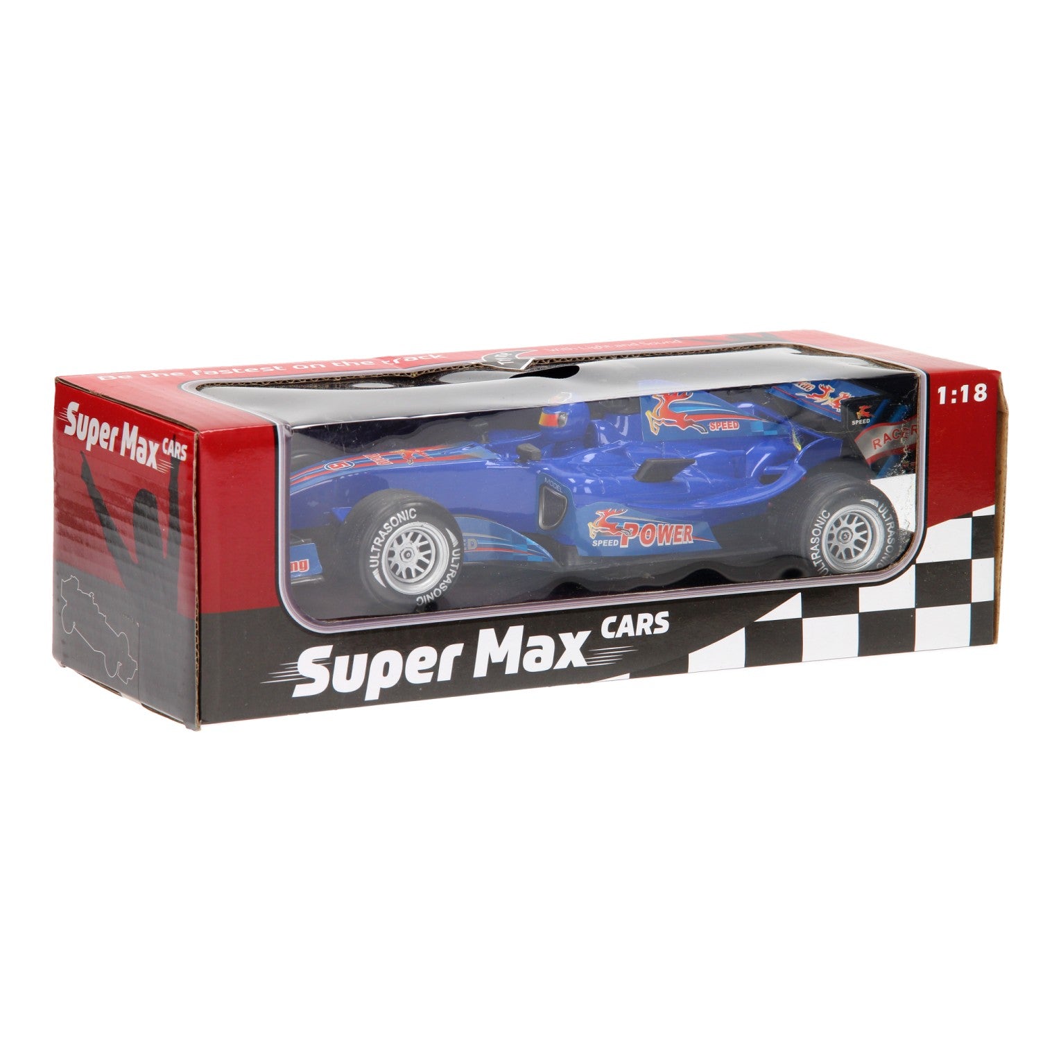 10” FRICTION RACING CAR WITH LIGHT & SOUND (BATTERY OPERATED)
