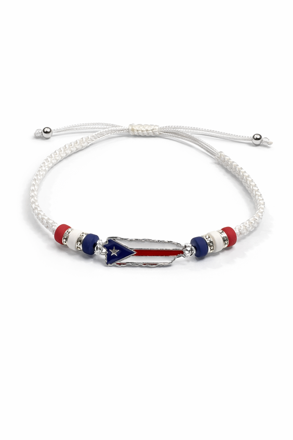 PULSERA CON BANDERA DE PUERTO RICO (AJUSTABLE) PBR1217