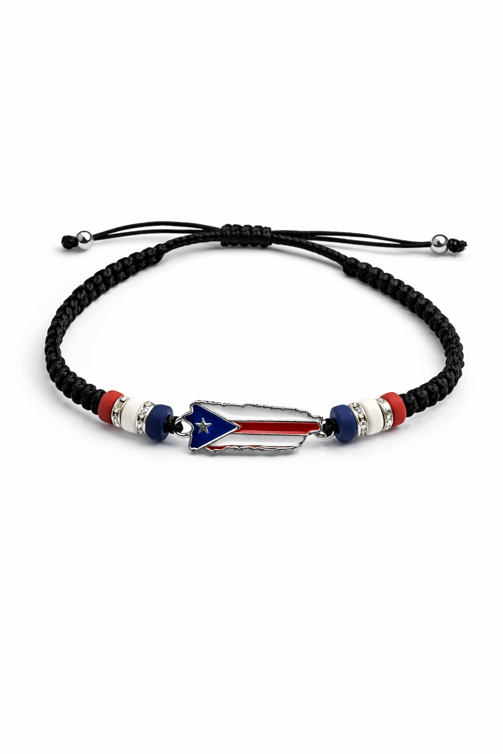 PULSERA CON BANDERA DE PUERTO RICO (AJUSTABLE) PBR1217