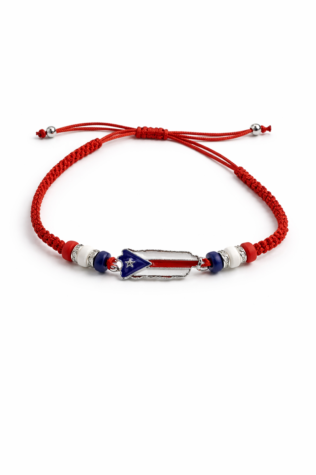 PULSERA CON BANDERA DE PUERTO RICO (AJUSTABLE) PBR1217