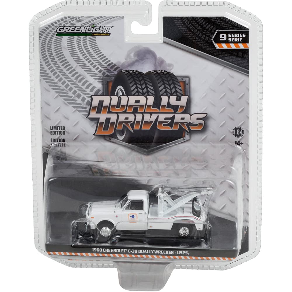 1/64 1968 CHEVROLET C-30 DUALLY WRECKER - USPS UNITED STATES POSTAL SERVICES - DUALLY DRIVERS SERIES 9