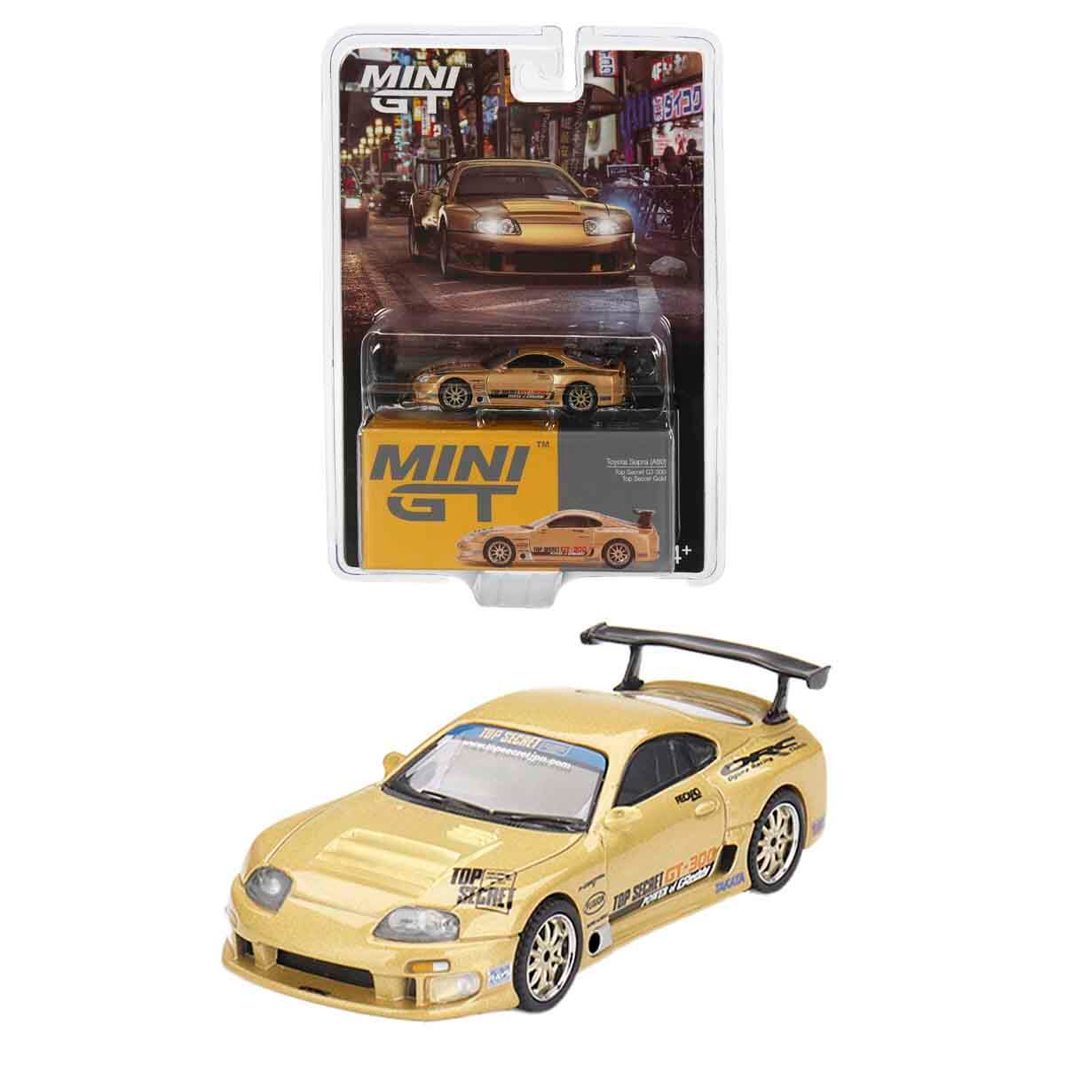 1/64 TOYOTA SUPRA (A80) TOP SECRET GT-300 GOLD - MINI GT