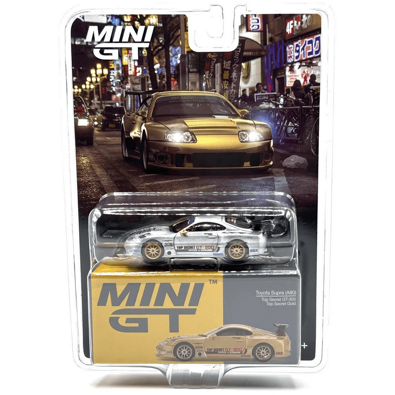 1/64 TOYOTA SUPRA (A80) TOP SECRET GT-300 GOLD (CHASE “RAW”) - MINI GT