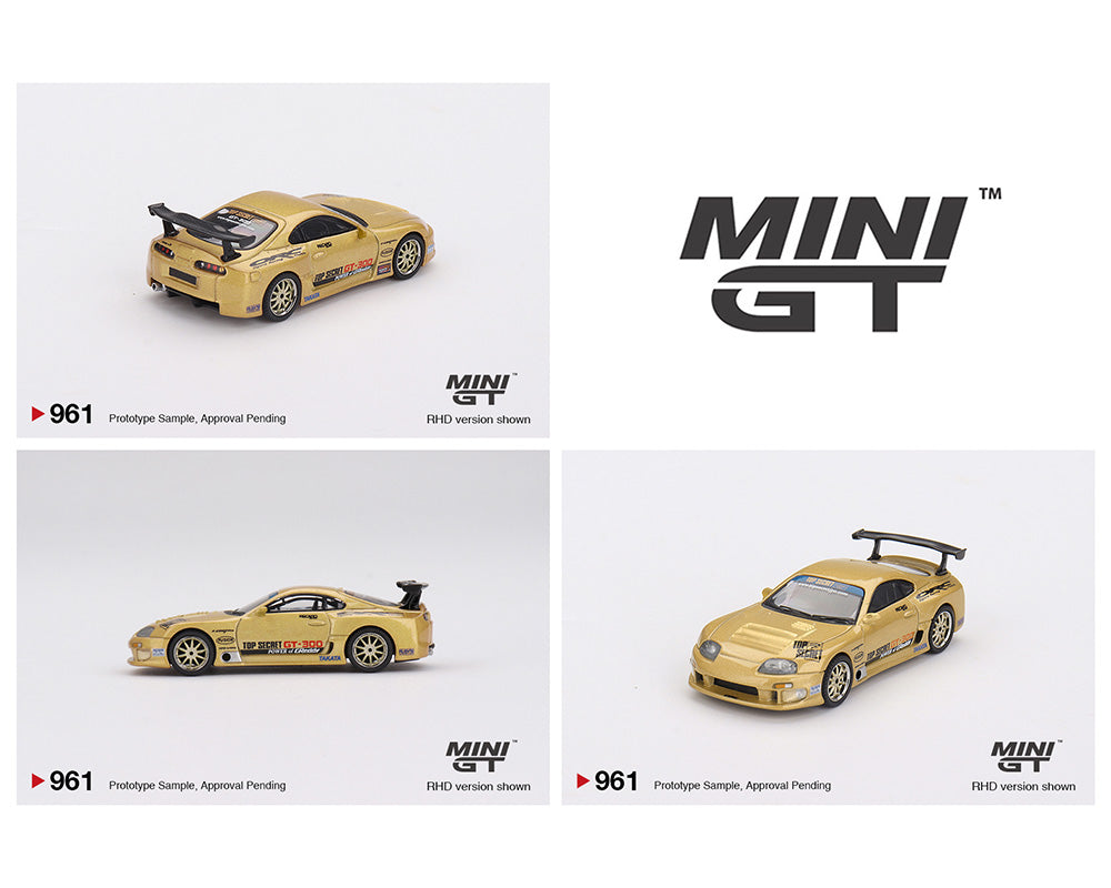 1/64 TOYOTA SUPRA (A80) TOP SECRET GT-300 GOLD - MINI GT