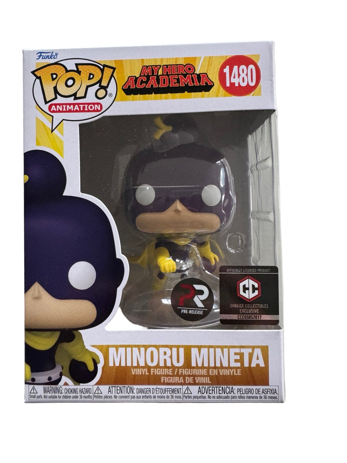 MY HERO ACADEMIA MINORU MINETA FUNKO POP #1480 PR PRE-RELESE CHALICE COLLECTIBLES EXCLUSIVE