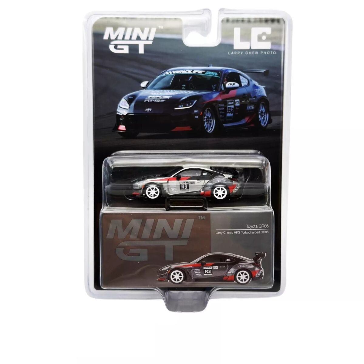 1/64 TOYOTA GR86 LARRY CHEN’S HKS TURBOCHARGED GR86 (CHASE “RAW”) - MINI GT