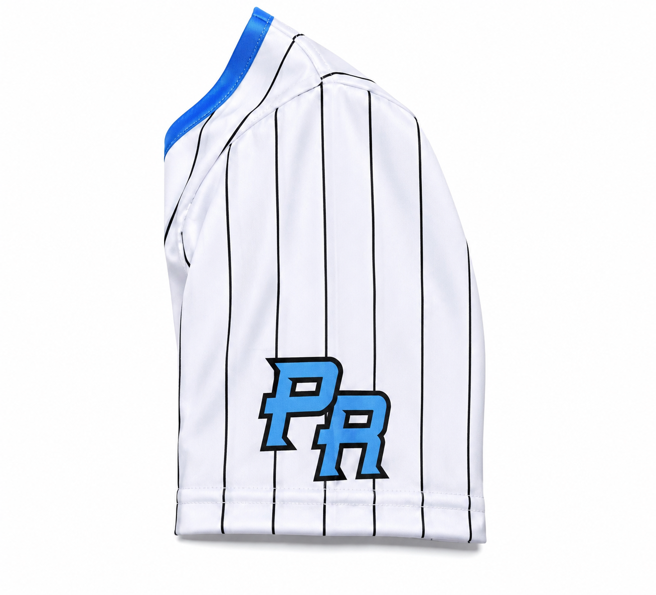 PUERTO RICO BASEBALL WHITE JERSEY WITH BLUE STRIPES - KIDS SIZE