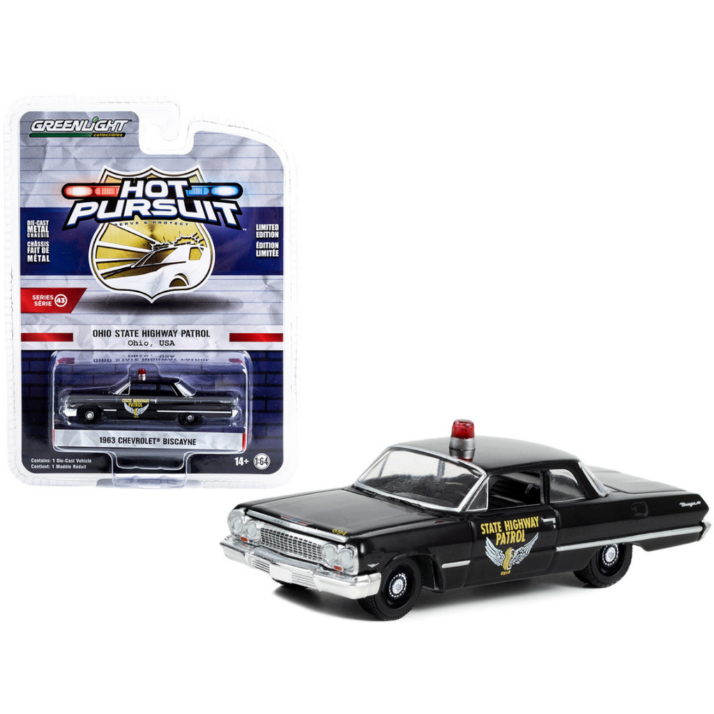 1/64 1963 CHEVROLET BISCAYNE PHIO STATE HIGHWAY PATROL - HOT PURSUIT