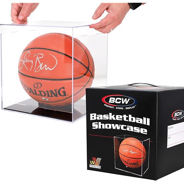 BASKETBALL ACRILIC BALL HOLDER - BASKETBALL SHOWCASE