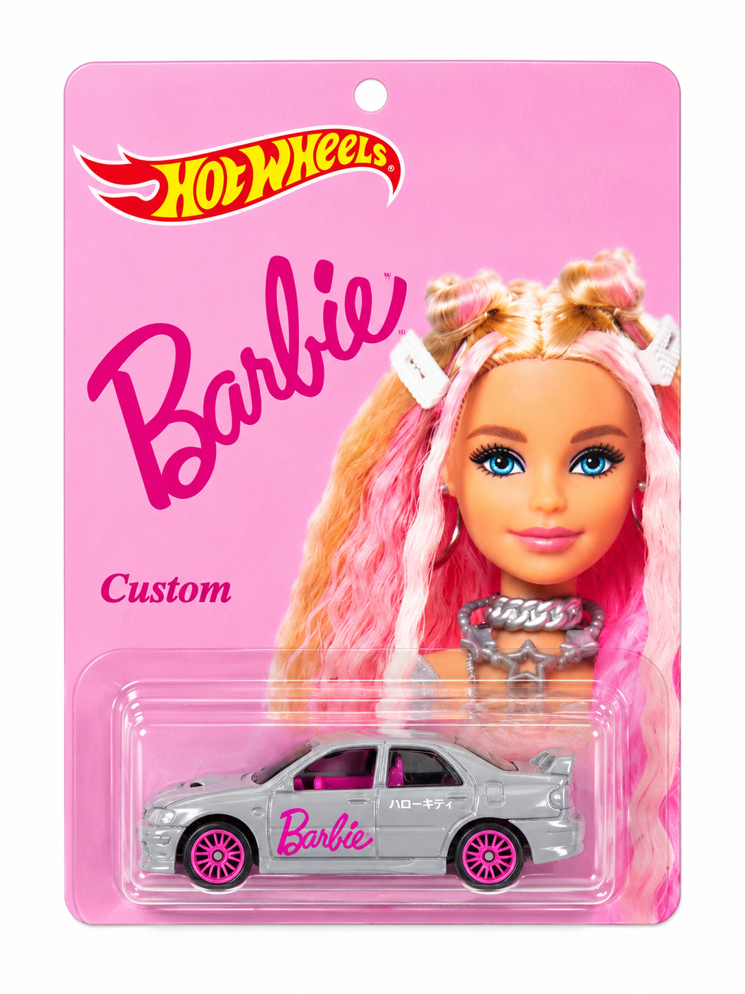 1/64 SUBARU IMPRESA BARBIE CUSTOM HOT WHEELS