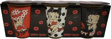 JUEGO DE 3 VASOS DE CHUPITO BETTY BOOP
